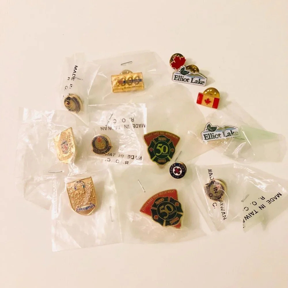 Assorted Lot of 13 Elliot  Lake Pins Canadian Canada